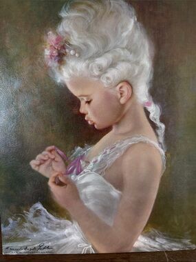 Vintage “La Petite Marquise” Portrait Artwork by Armando Gentilini
